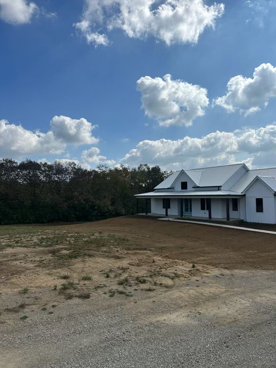 Residential yard before hydroseeding transformation in Cincinnati Ohio
